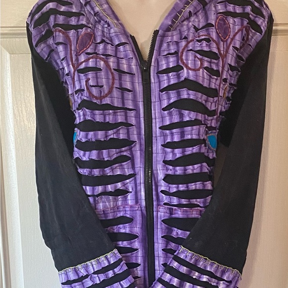 Rising International 100% Cotton Razor Hoodie. Purple tie dye front and full zip - Picture 1 of 9